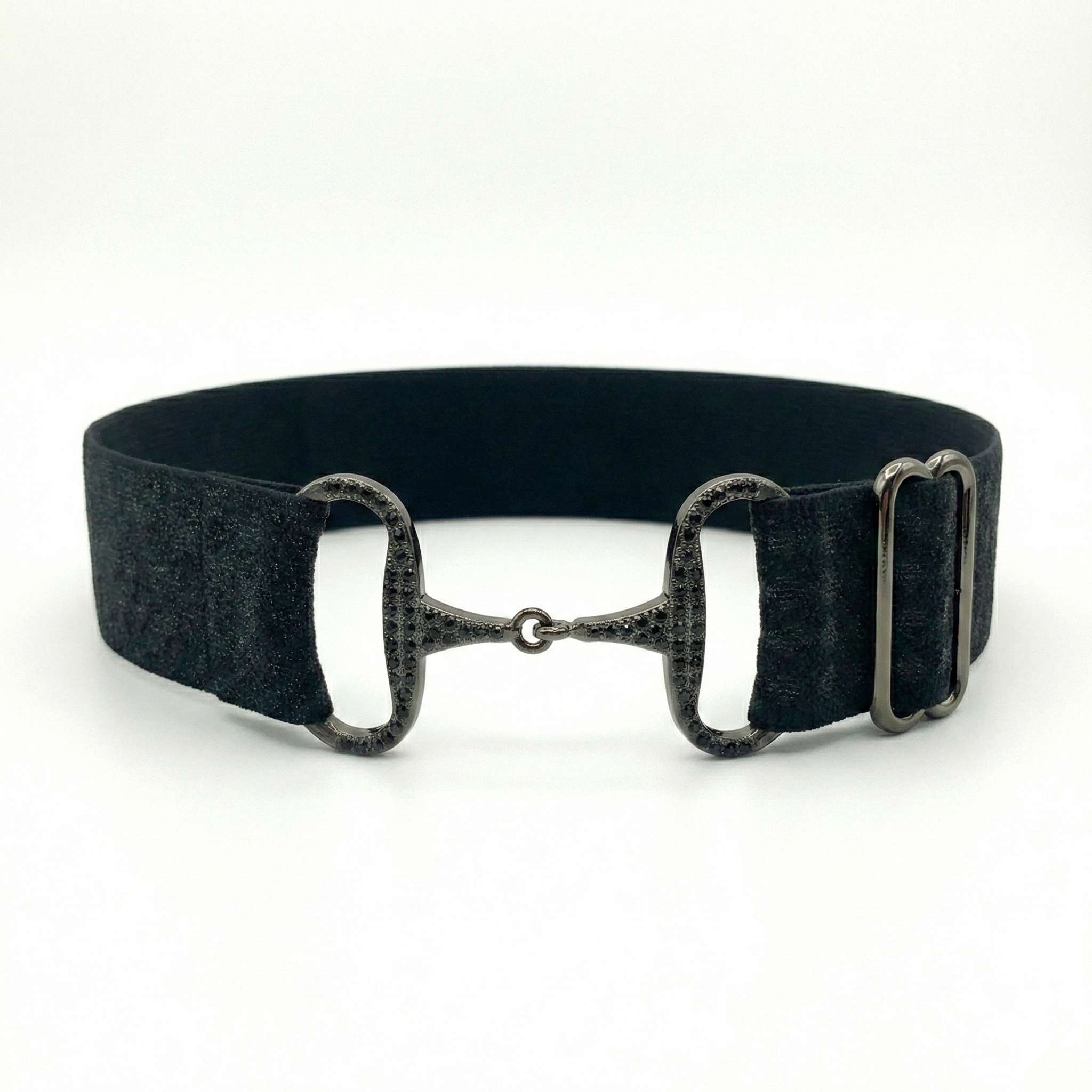 Cinto Celina - PRETO BRILHO CRAVEJADO DE STRASS PRETO