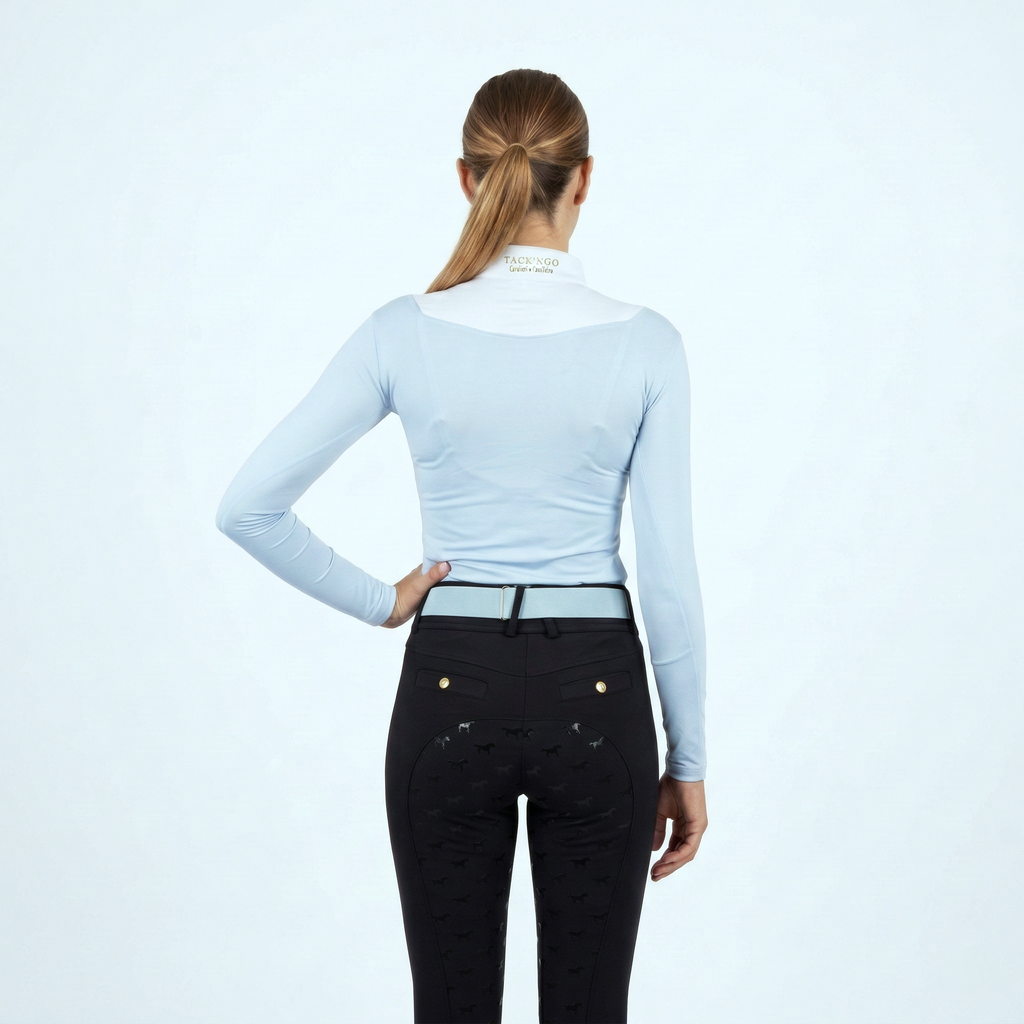 Blusa Azul Claro Dressage Coleção Equestria