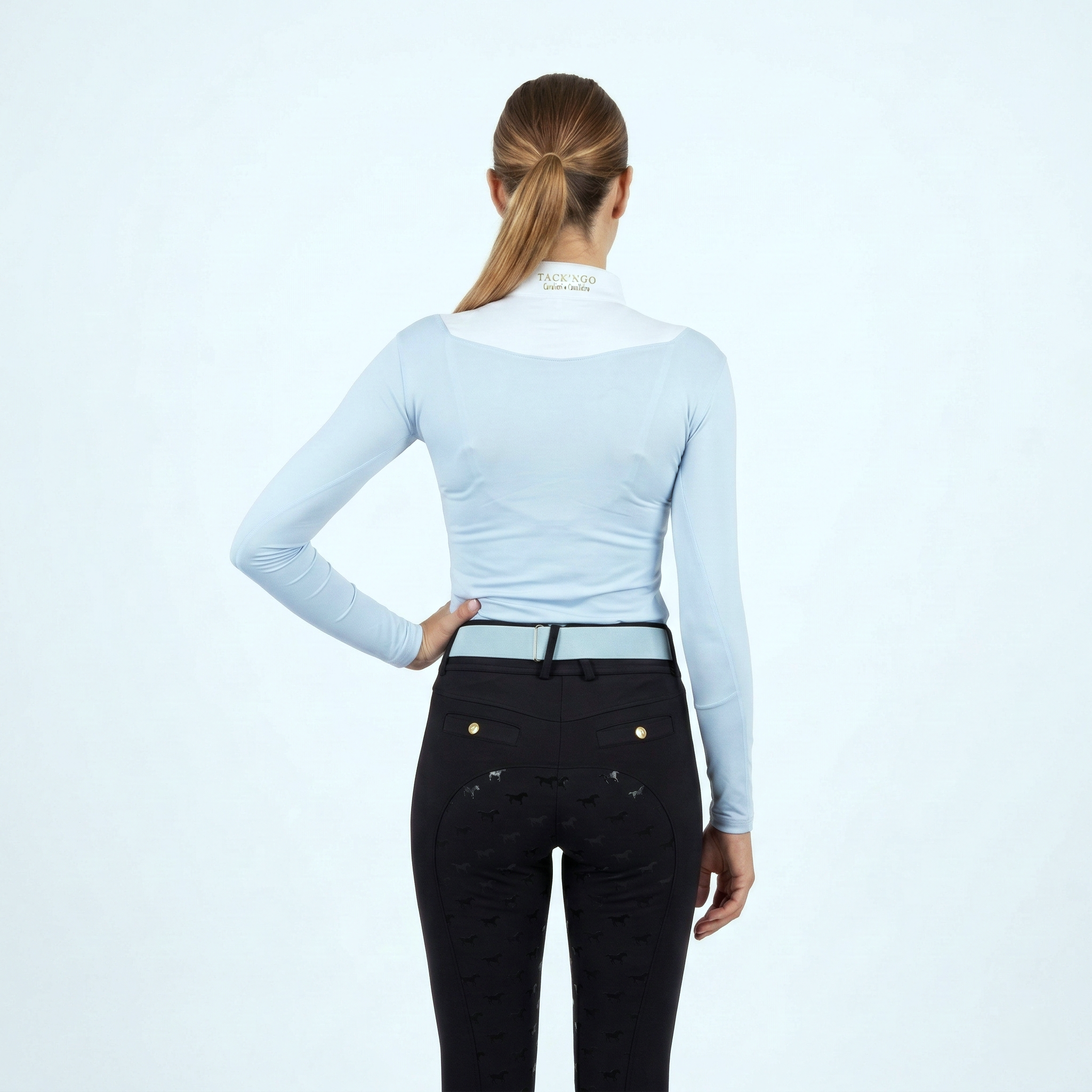 Blusa Azul Claro Dressage Coleção Equestria
