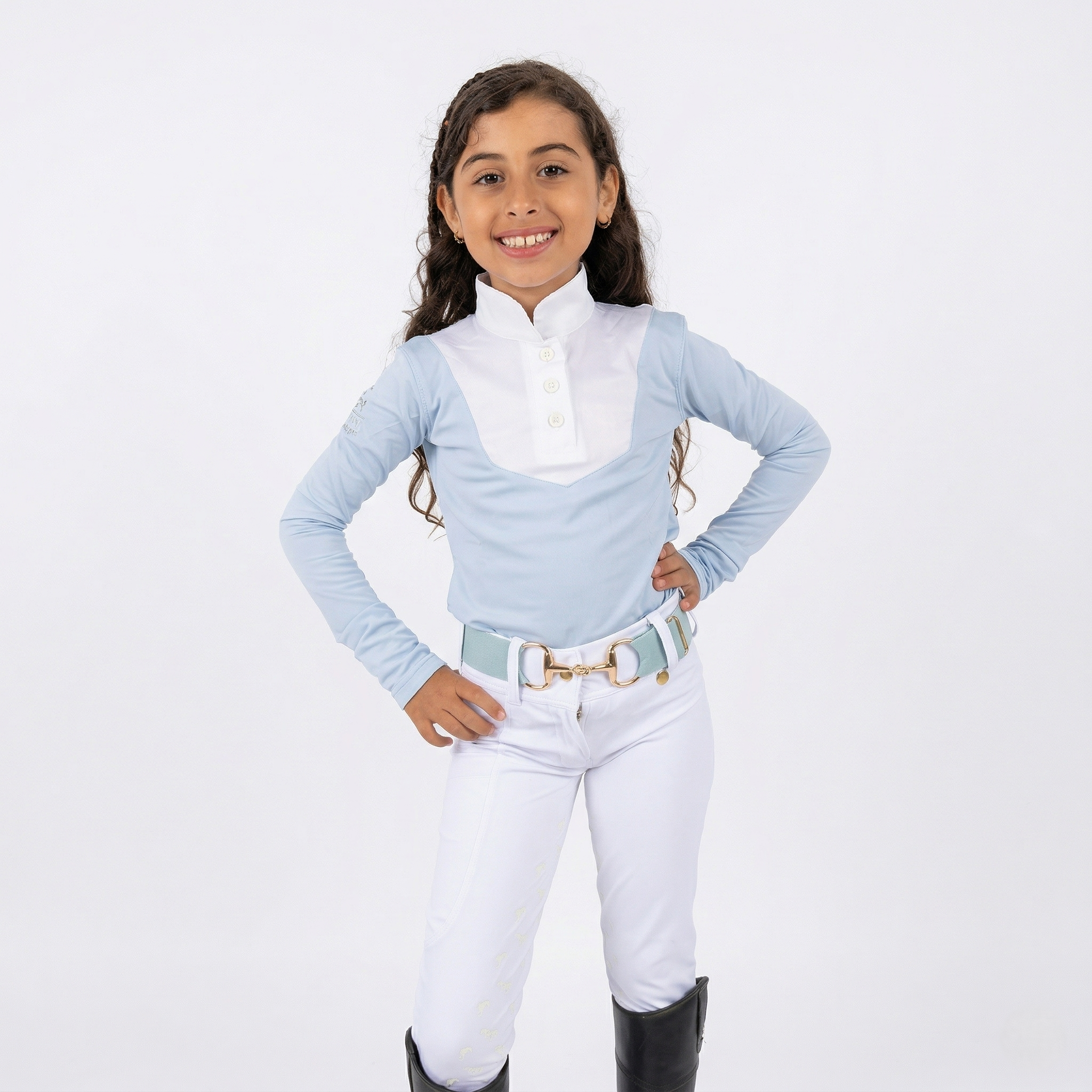 Blusa Azul Claro Dressage Coleção Equestria