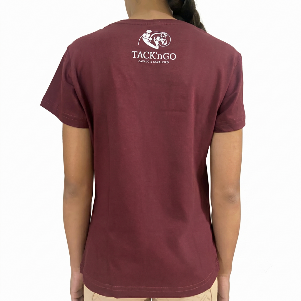 Camiseta Babylook Adulto Bordo