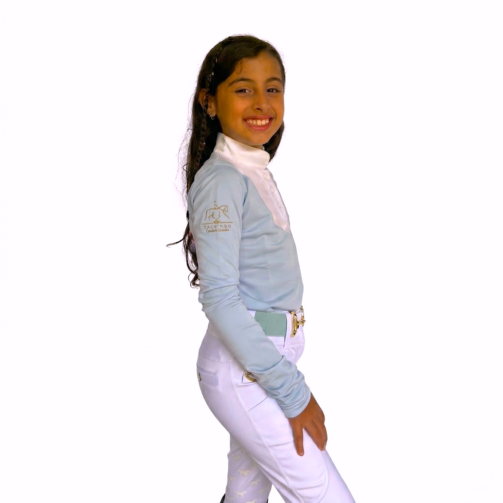 Blusa Azul Claro Dressage Coleção Equestria