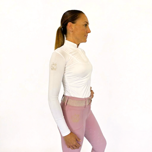 Blusa Branca Dressage Coleção Equestria