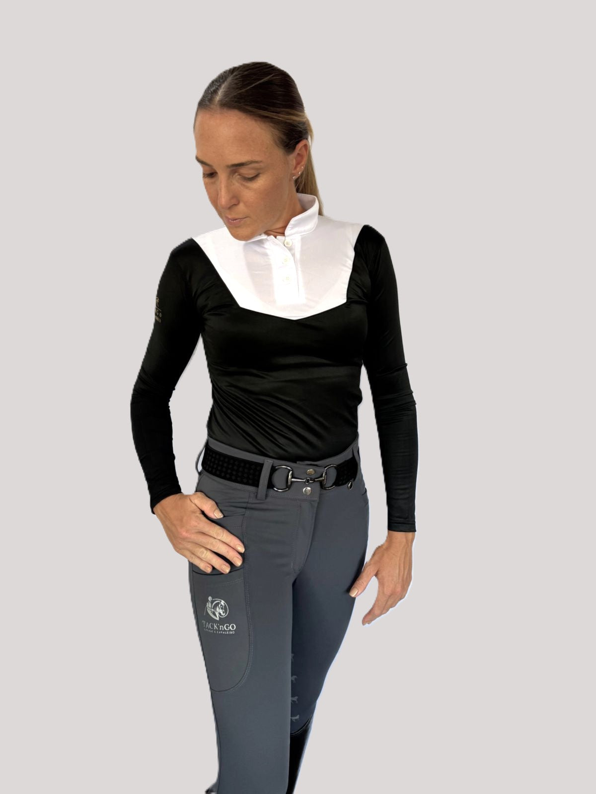 Blusa Preta Dressage Coleção Equestria