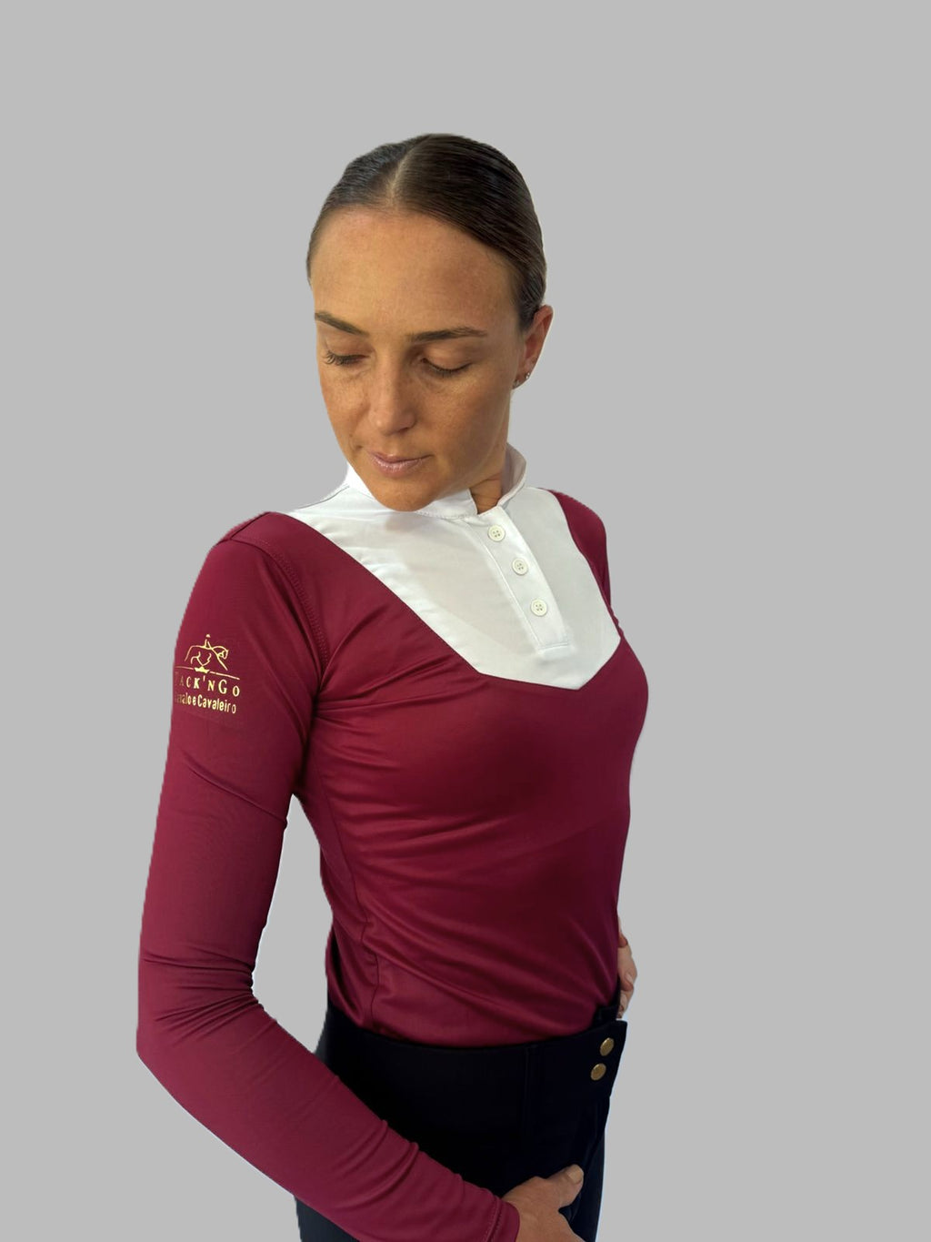 Blusa Burgundy Dressage Coleção Equestria