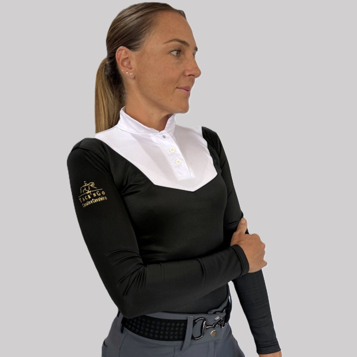 Blusa Preta Dressage Coleção Equestria